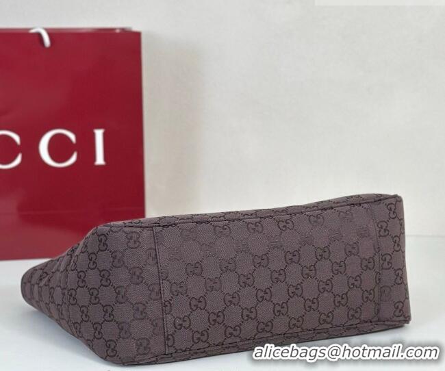 Buy Fashionable Gucci Mercato medium tote bag in GG Canvas 866645 Dark Brown 2026