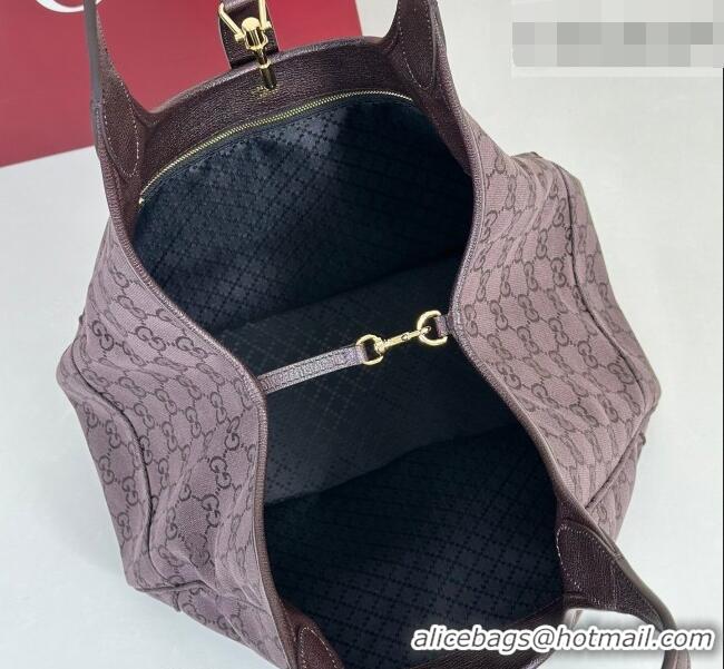 Buy Fashionable Gucci Mercato medium tote bag in GG Canvas 866645 Dark Brown 2026