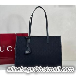 Famous Brand Gucci Large tote bag with charm in GG Canvas 875056 Black 2026