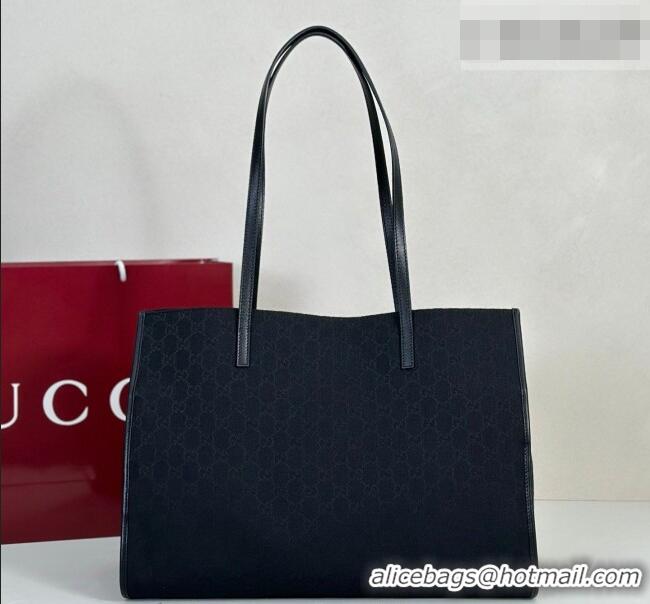 Famous Brand Gucci Large tote bag with charm in GG Canvas 875056 Black 2026