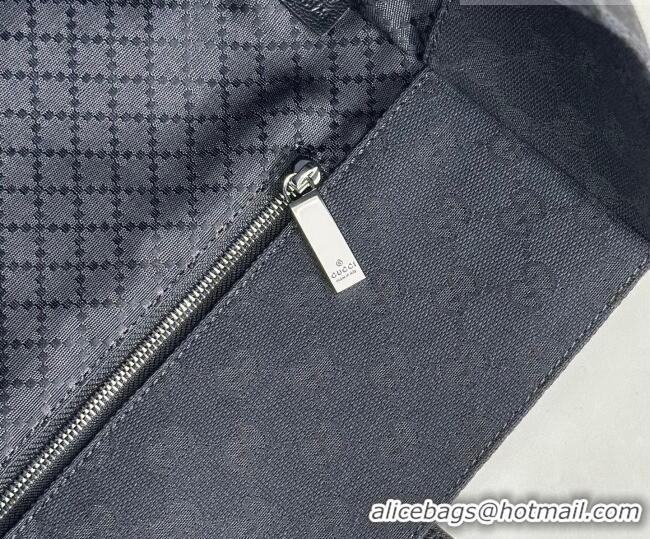 Famous Brand Gucci Large tote bag with charm in GG Canvas 875056 Black 2026