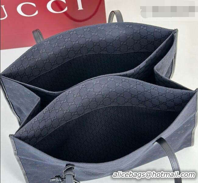 Famous Brand Gucci Large tote bag with charm in GG Canvas 875056 Black 2026