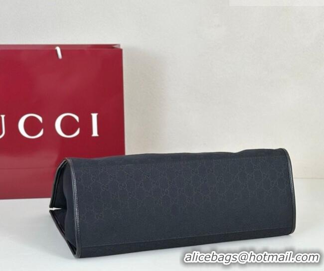 Famous Brand Gucci Large tote bag with charm in GG Canvas 875056 Black 2026