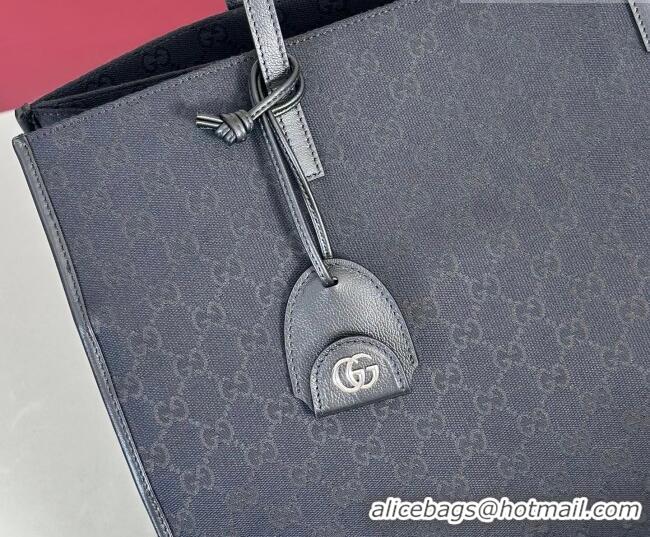 Famous Brand Gucci Large tote bag with charm in GG Canvas 875056 Black 2026