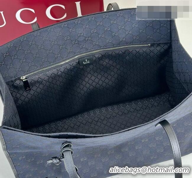 Famous Brand Gucci Large tote bag with charm in GG Canvas 875056 Black 2026