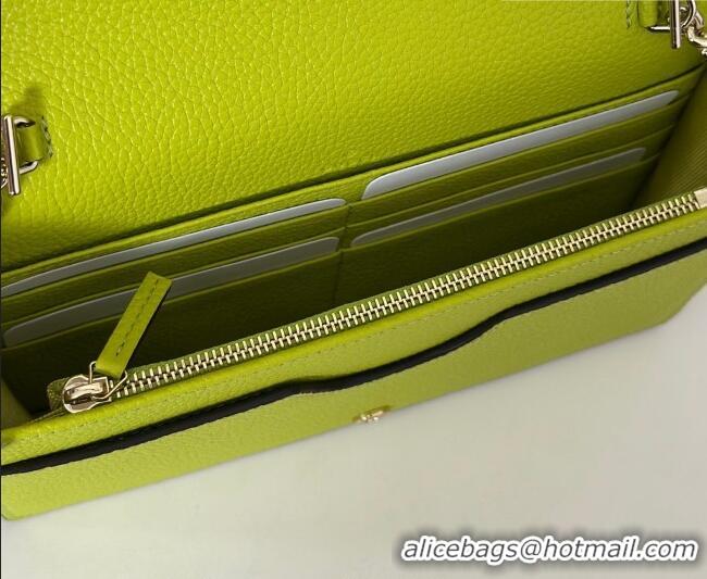 Grade Design Gucci Bi-color GG Marmont wallet on chain in GG Canvas and Leather 497985 Beige/Light Green 2026