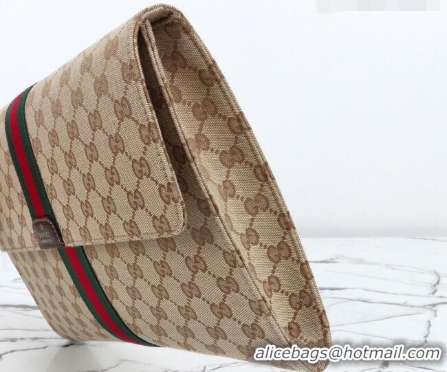 Reasonable Price Gucci Medium GG Canvas Pouch 875697 Apricot 2026