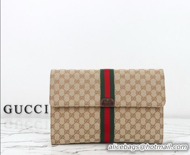 Reasonable Price Gucci Medium GG Canvas Pouch 875697 Apricot 2026