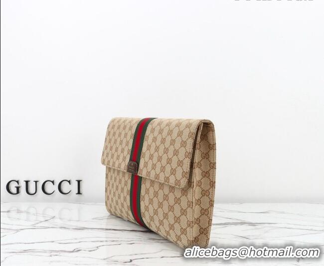 Reasonable Price Gucci Medium GG Canvas Pouch 875697 Apricot 2026