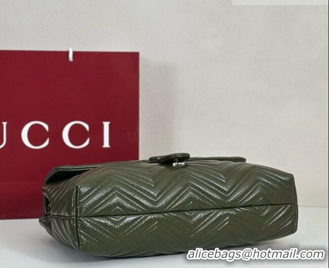 Super Quality Discount Gucci GG Marmont Large Shoulder Bag 850659 Green 2026