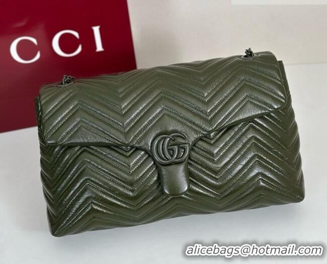 Super Quality Discount Gucci GG Marmont Large Shoulder Bag 850659 Green 2026