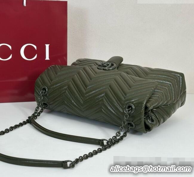 Super Quality Discount Gucci GG Marmont Large Shoulder Bag 850659 Green 2026