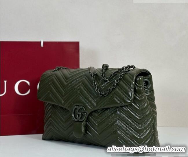 Super Quality Discount Gucci GG Marmont Large Shoulder Bag 850659 Green 2026