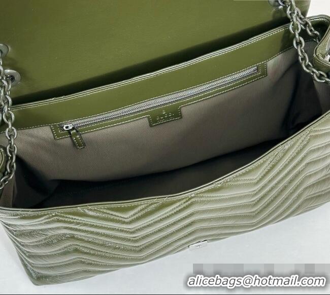 Super Quality Discount Gucci GG Marmont Large Shoulder Bag 850659 Green 2026