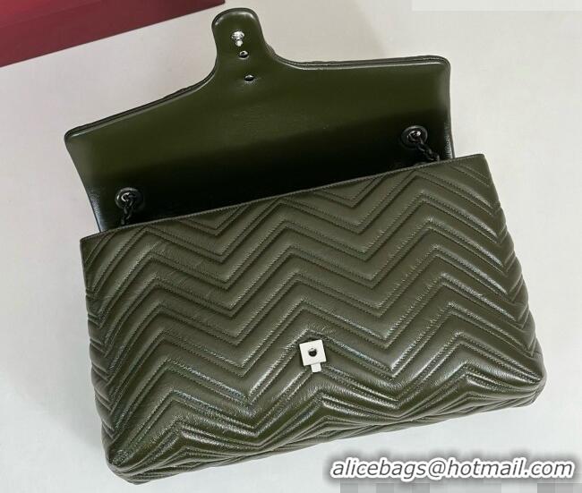 Super Quality Discount Gucci GG Marmont Large Shoulder Bag 850659 Green 2026
