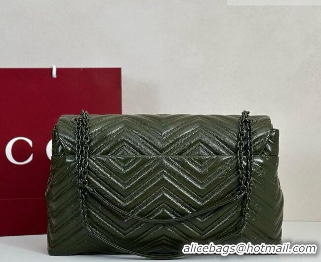 Super Quality Discount Gucci GG Marmont Large Shoulder Bag 850659 Green 2026