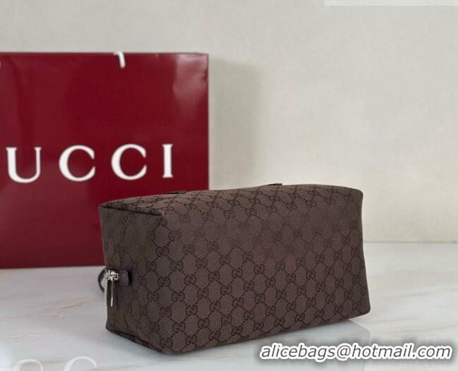 Famous Brand Gucci GG Canvas Melrose Medium Boston Bag 875228 Dark Brown 2026