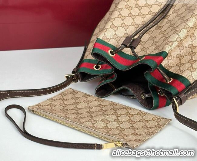 Top Quality Gucci Venice Large Bucket Bag in GG Canvas 875238 Sand 2026