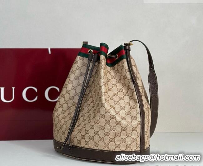 Top Quality Gucci Venice Large Bucket Bag in GG Canvas 875238 Sand 2026