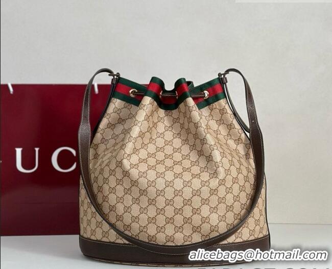 Top Quality Gucci Venice Large Bucket Bag in GG Canvas 875238 Sand 2026