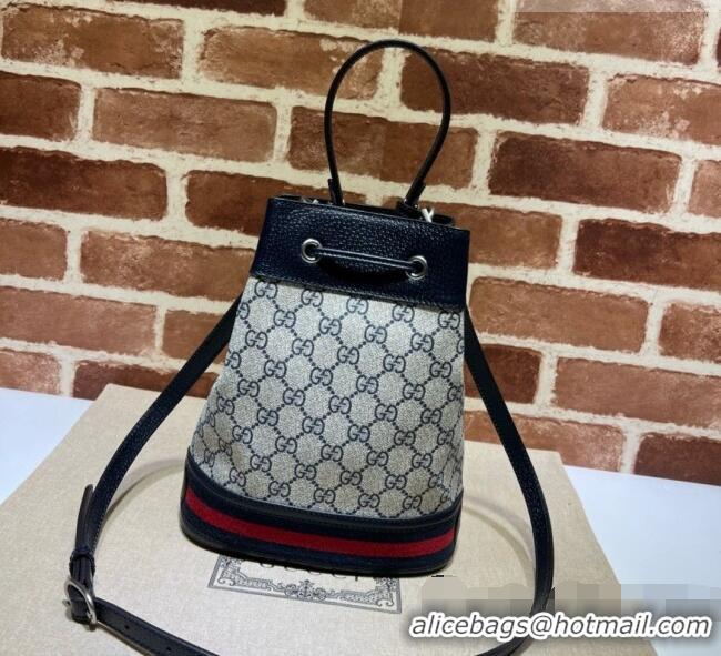 Famous Brand Gucci GG Ophidia Small Bucket Bag 550621 Blue 2026