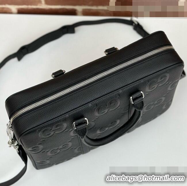 Buy Cheap Gucci Gucci Jumbo GG Medium Briefcase in Black Calfskin 792264 2026