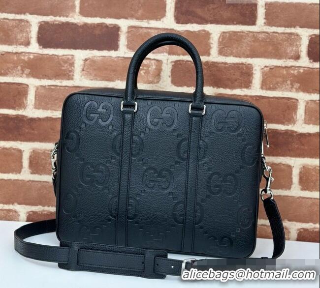Buy Cheap Gucci Gucci Jumbo GG Medium Briefcase in Black Calfskin 792264 2026