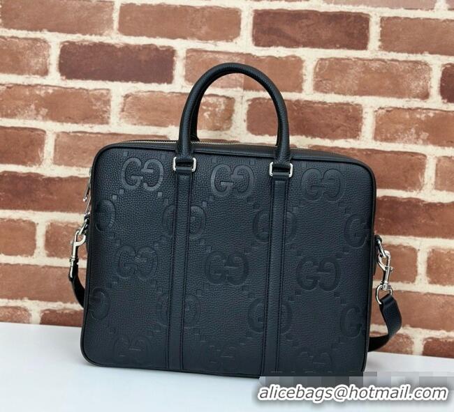 Buy Cheap Gucci Gucci Jumbo GG Medium Briefcase in Black Calfskin 792264 2026