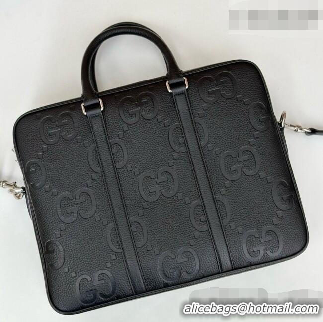 Buy Cheap Gucci Gucci Jumbo GG Medium Briefcase in Black Calfskin 792264 2026