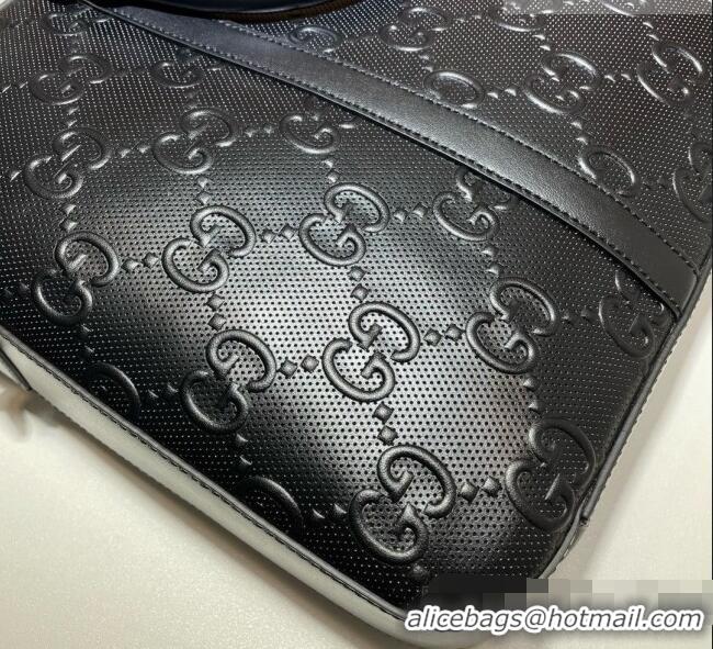 Buy Promotional Gucci GG Medium Briefcase in Calfskin 658573 Black 2026
