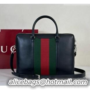 Free Shipping Discount Gucci Calfskin Briefcase A0007X Black 2026