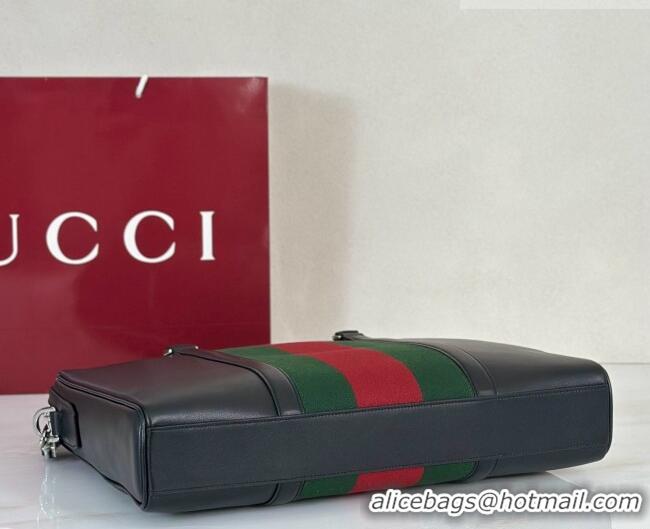 Free Shipping Discount Gucci Calfskin Briefcase A0007X Black 2026