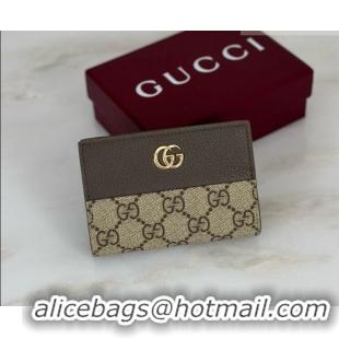 Top Design Gucci Bi-color GG Marmont Small Wallet 772738 Coffee/Grey 2026