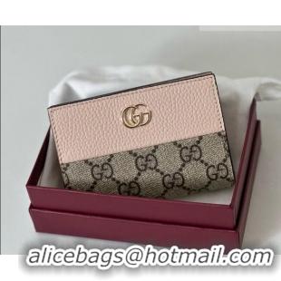 Best Price Gucci Bi-color GG Marmont Small Wallet 772738 Coffee/Pink 2026