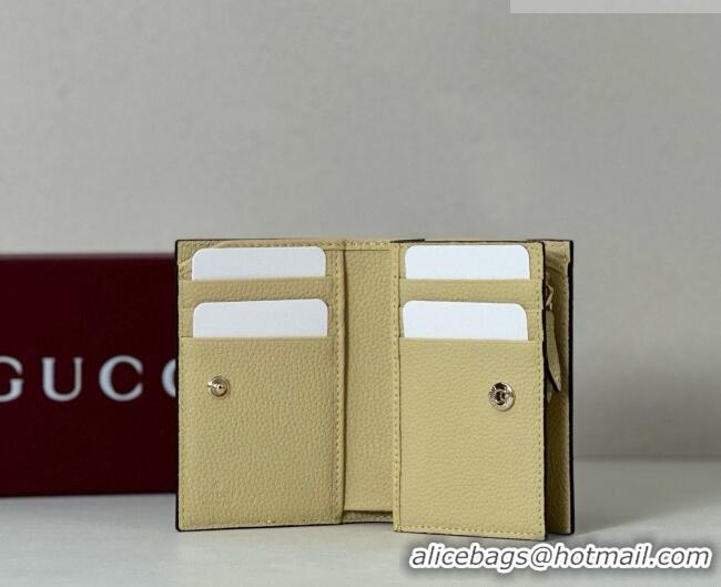 Discount Gucci Bi-color GG Marmont Small Wallet 772738 Coffee/Yellow 2026