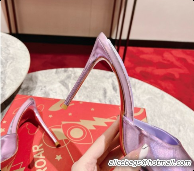 Grade Quality Christian Louboutin Leather Miss Z Mule 10cm Heel Purple 6073184 2026
