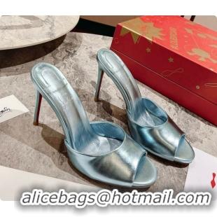 Unique Style Christian Louboutin Leather Miss Z Mule 10cm Heel Blue 6073185 2026
