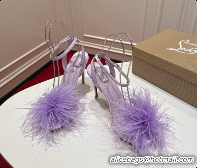 Good Looking Christian Louboutin Miss Z Plumes Sandals CL080149 Purple 2026
