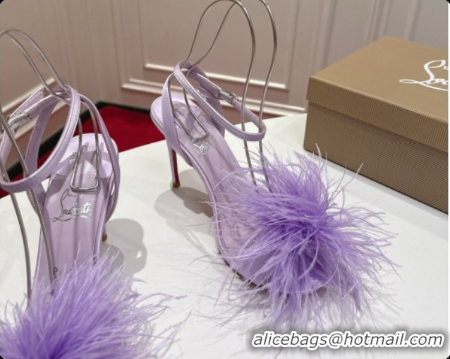 Good Looking Christian Louboutin Miss Z Plumes Sandals CL080149 Purple 2026
