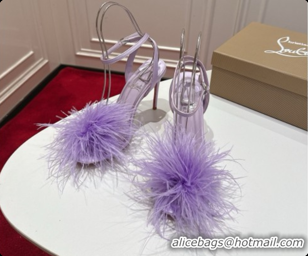 Good Looking Christian Louboutin Miss Z Plumes Sandals CL080149 Purple 2026