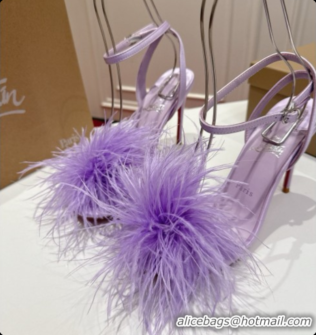 Good Looking Christian Louboutin Miss Z Plumes Sandals CL080149 Purple 2026