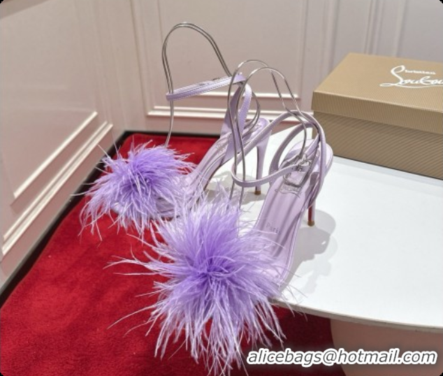 Good Looking Christian Louboutin Miss Z Plumes Sandals CL080149 Purple 2026