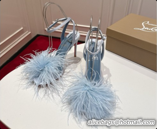 Buy Discount Christian Louboutin Miss Z Plumes Sandals CL080150 Blue 2026
