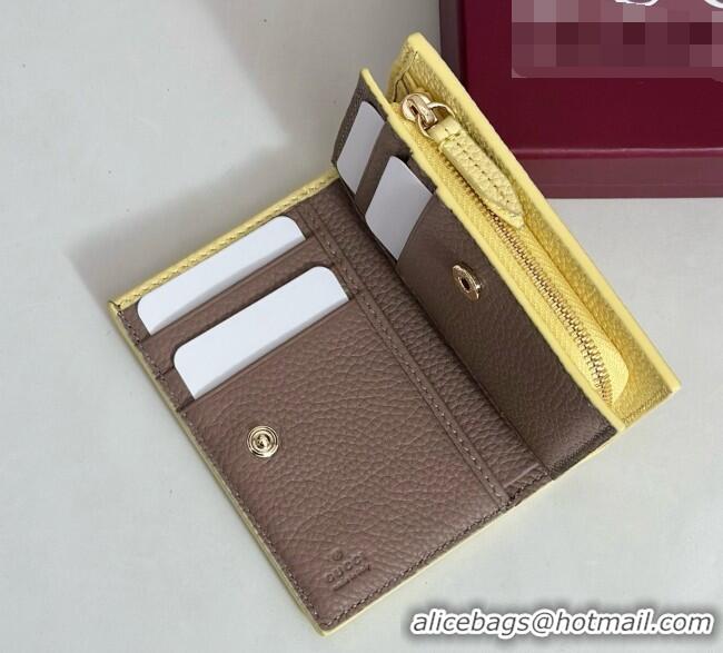 Promotional Gucci Bi-color GG Marmont Small Wallet 772738 Yellow 2026
