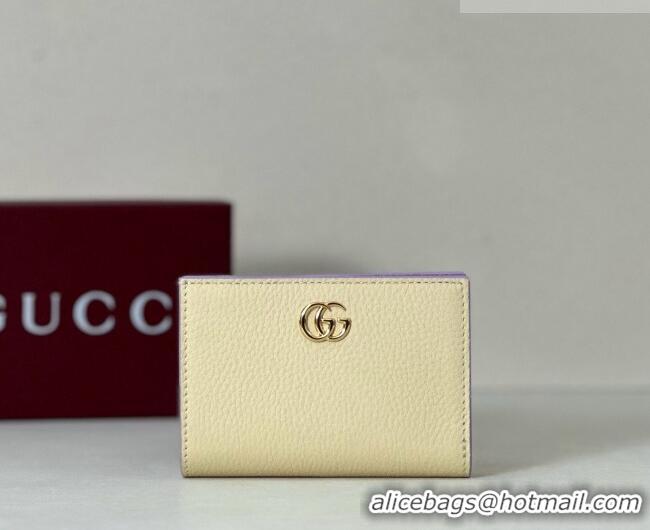 Grade Design Gucci Bi-color GG Marmont Small Wallet 772738 Yellow/Purple 2026