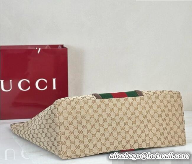 Grade Quality Gucci Medium GG Canvas Duffle Bag with Web 872979 Sand 2026