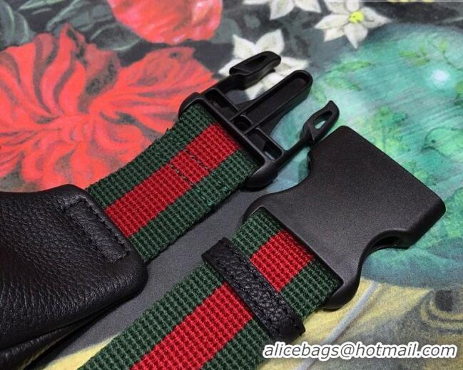 Best Quality Gucci Print Calfskin Belt Bag 493869 Black 2026