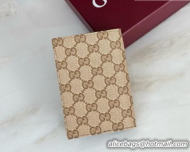 Top Design Gucci Essence Classic Passport Case 876432 Sand 2026