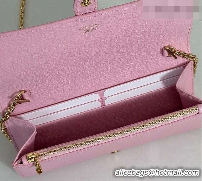 Trendy Design Gucci Jackie Wallet on Chain in Pink Grainy Leather 867165 2026