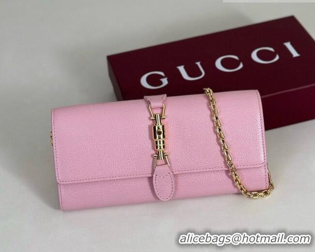 Trendy Design Gucci Jackie Wallet on Chain in Pink Grainy Leather 867165 2026